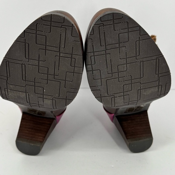 L’ARTISTE Spring Step Purple Turquoise Brown Tassle Western Ankle Boots Heels 38 - Picture 7 of 11